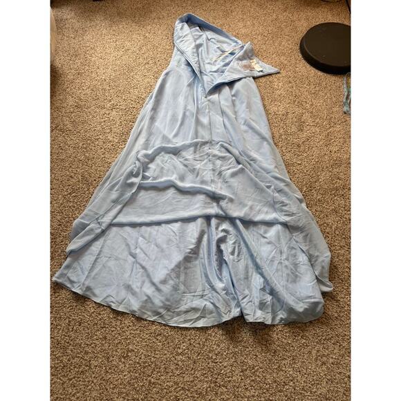 David's Bridal,  one shoulder,  Light Blue tulle;  size 12 womens - Picture 8 of 11